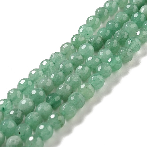 Natural Green Aventurine Beads Strands G-E571-40-1