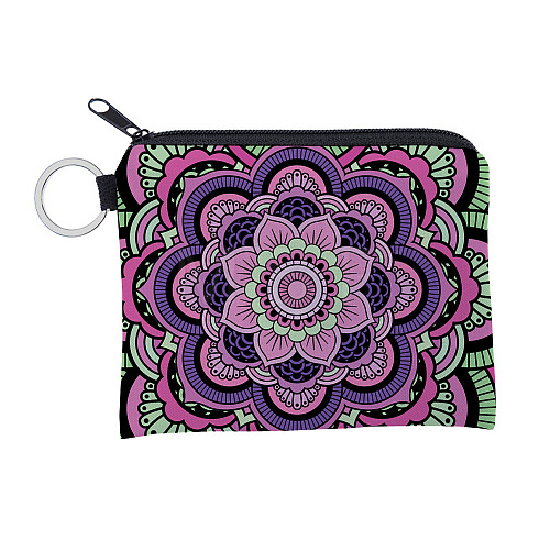 Mandala Flower Pattern Polyester Clutch Bags PAAG-PW0016-03E-1