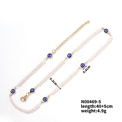 Fashion Elegant Plastic Imitation Pearl Chain Necklaces TS5370-2-1