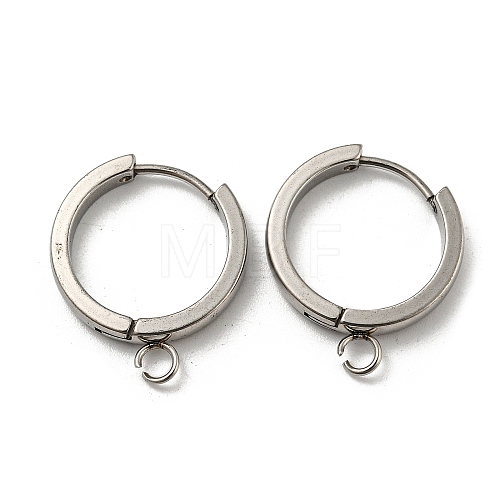 Tarnish Resistant 201 Stainless Steel Huggie Hoop Earrings Findings STAS-A167-01O-P-1