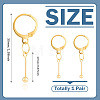 Brass Leverback Earring Findings EJEW-TAC00035-4