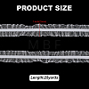 Polyester Elastic Pleated Lace Ribbon OCOR-WH0036-70B-2