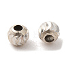 925 Sterling Silver Corrugated Round Spacer Beads STER-K178-02D-S-1