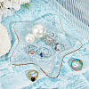 1Pc Ocean Series Transparent Gold Rim Glass Jewelry Plates AJEW-SC0002-79B-4