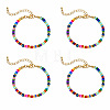 Bohemian Dyed Natural Shell Heishi Beaded Bracelet Sets MF5991-4-1