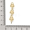 Brass Pave Cubic Zirconia Flower Connector Charms CU-E002-07G-01-3