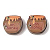 Printed Schima Wood Beads WD-CBA91F0-01-1