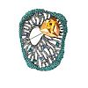 Alloy Rhinestone Oval Brooch for Women PW-WGA0CEE-01-1