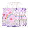 6Pcs Flower Printed Paper Gift Bags ABAG-TADJ0001-08B-1
