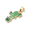 Brass Enamel Pendants FIND-I054-01D-G-2