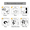 50Pcs Cartoon English Word Paper Sticker Label Set DIY-G075-03-5