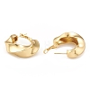 Rack Plating Brass Twist Ring Hoop Earrings for Women EJEW-L231-70G-3