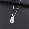 201 Stainless Steel Rhinestone Pendant Necklaces FS-WGBCC8A-01-1