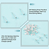 40Pcs 925 Sterling Silver Post Stud Earring Settings STER-DC0001-03-4