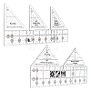 2Pcs 2 Style Acrylic Quilting Rulers DIY-AR0002-56-1