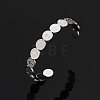 201 Stainless Steel Cuff Bangles for Women BJEW-T024-01B-P-1