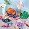 24Pcs Adjustable Polyester Bow Ties & Cotton Sequin Hat Sets AJEW-WA0001-97-3