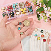 100Pcs 10 Colors 1-Hole ABS Plastic Shank Buttons BUTT-WH0020-102-3