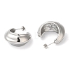 304 Stainless Steel Round Earrings EJEW-K244-30P-2