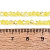 AB Color Plated Transparent Glass Beads Strands GLAA-G127-01N-2