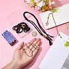 6Pcs 3 Styles Waxed Cord & 304 Stainless Steel Macrame Pouch Empty Stone Holder Pendant Slider Necklace Making NJEW-SC0001-88-3