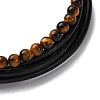 Braided Leather Multi-strand Bracelets BJEW-B096-16B-01-3