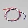 Bohemian Adjustable Waxed Cord Braided Bracelets for Women Men BJEW-WH0012-97-2