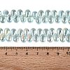 Electroplate Transparent Glass Beads Strands EGLA-N057-01A-02-4