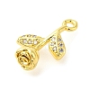 Rack Plating Brass Micro Pave Cubic Zirconia Pendants KK-S396-48G-2