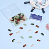 60Pcs 4 Colors Glass Beads GLAA-SC0003-46-6