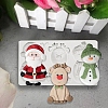 DIY Christmas Snowman & Santa Claus & Deer Fondant Food Grade Silicone Molds X-XMAS-PW0001-024-2