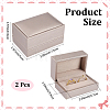 PU Leather Jewelry Couple Ring Packing Boxes CON-CL0001-27A-2