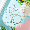 30Pcs 5 Colors Two-tone Resin Charms RESI-TA0005-71-7