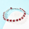 Platinum Tone Brass Micro Pave Cubic Zirconia Tennis Bracelets BJEW-B160-03P-07-3