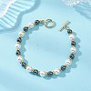 Shell Pearl & Non-Magnetic Synthetic Hematite Beaded Bracelets for Women BJEW-JB12897-1