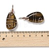 Natural Tiger Eye Pendants G-F763-03RG-03-3