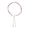Adjustable Natural Rose Quartz Chip Beaded Necklaces NJEW-JN05932-2