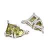 Brass Pave Cubic Zirconia Charms CU-CBA6A75-04P-12-2
