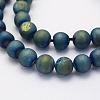 Electroplate Natural Druzy Agate Beads Strands G-G708-12mm-10-3