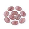 Natural Strawberry Quartz Gemstone Cabochons G-T020-13x18mm-28-1