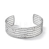 304 Stainless Steel Cuff Bangles BJEW-Z078-23P-2