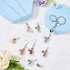 8Pcs 8 Styles Mixed Gemstone Chip Beads Glass Bottle European Dangle Charms PALLOY-AB00221-4