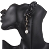 Natural Keshi Pearl Heart Dangle Stud Earrings EJEW-JE06725-2