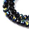 Electroplate Transparent Glass Beads Strands EGLA-A046-01B-05-2