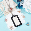 DIY Interchangeable Snowflake Office Lanyard ID Badge Holder Necklace Making Kit DIY-SC0021-98-4