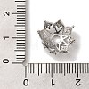 Brass Micro Pave Clear Cubic Zirconia Bead Caps KK-C072-01B-P-3