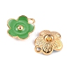 20Pcs 5 Colors Light Gold Plated Alloy Enamel Pendants ENAM-YW0002-09-2