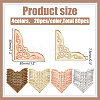80Pcs 4 Colors Iron Triangle Corner Protector FIND-WR0012-31-2