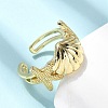 Brass Cuff Rings for Women RJEW-H262-06D-G-2