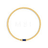 Birthstone 304 Stainless Steel Pave Cubic Zirconia Link Bracelets FS-WG4804B-10-1